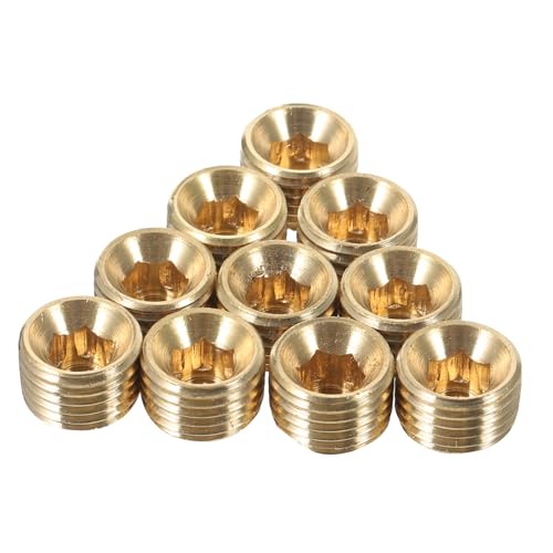 TOBBOMEY 10 Stück Teiliges Messing Rohrstopfen Außengewinde Sechskant Blindstopfen Rohrendkappe für Druckluftanschluss und Wasserleitungen Installieren Langlebig Kompakt TOBBOMEY 10 Stück Teiliges Messing Rohrstopfen Außengewinde Sechskant Blindstopfen Rohrendkappe für Druckluftanschluss und Wasserleitungen Installieren Langlebig Kompakt von TOBBOMEY