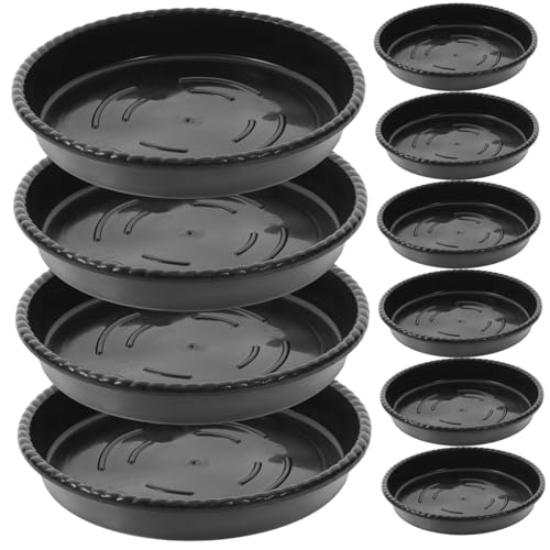 TOBBOMEY 10 Stück Teiliges Runde Pflanzuntersetzer aus Robustem Kunststoff Stabile und Langlebige Pflanzenschalen für Innen und Außenbereich Wasserauffangende Blumentopfablage Praktische von TOBBOMEY