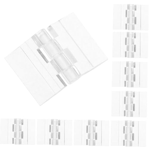 TOBBOMEY 10 Stück Teiliges Transparentes Acrylklappscharnier Faltbar Stabil Vielseitig für Schranktüren Boxen Geeignet Langlebig und Einfach zu Montieren von TOBBOMEY