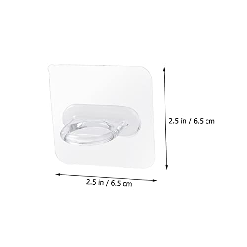 TOBBOMEY 10 Stück Teiliges Transparentes Selbstklebendes Wandhaken Wasserfeste Badezimmer Wandhalterung Stabiler Klebehaken für Küche und Bad Einfache Montage ohne Bohren Praktisches von TOBBOMEY