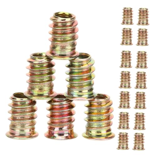 TOBBOMEY 100 Stück Einschraubmutter Gewindeeinsatz aus Karbonstahl Rostfrei Stabiler Flansch Rutschfest Geeignet für Holz Sperrholz MDF Möbelbau für DIY und Möbelreparatur TOBBOMEY 100 Stück Einschraubmutter Gewindeeinsatz aus Karbonstahl Rostfrei Stabiler Flansch Rutschfest Geeignet für Holz Sperrholz MDF Möbelbau für DIY und Möbelreparatur von TOBBOMEY