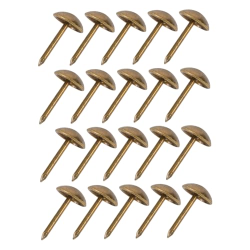 TOBBOMEY 100 Stück Polsternägel Vintage Antik Möbel Dekorative Nägel mit Rundkopf aus Eisen für Sofa Stuhl Skirting Board Befestigung ohne Werkzeug von TOBBOMEY