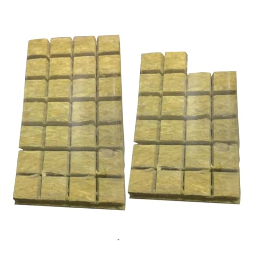 TOBBOMEY 100 Stück Soilless Grow Plugs Hydroponische Anzuchtwürfel Pflanzen Stecklinge Garten Anzuchtbasis für Tomaten Orchideen und Paprika von TOBBOMEY