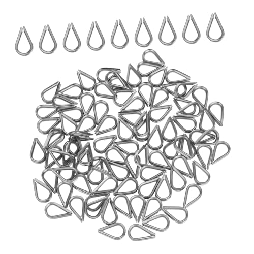 TOBBOMEY 100 Stück Teiliges Edelstahl Seilkauschen Drahtseilkauschen mit Glatter Oberfläche Wetterfest Heavy-duty Schutzring für Stahlseil für Industrie und Outdoor Rigging TOBBOMEY 100 Stück Teiliges Edelstahl Seilkauschen Drahtseilkauschen mit Glatter Oberfläche Wetterfest Heavy-duty Schutzring für Stahlseil für Industrie und Outdoor Rigging von TOBBOMEY