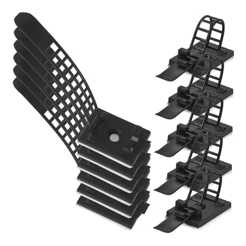 TOBBOMEY 100Stücke Nylon Kabelbinder Wiederverwendbare Kabelhalter Verstellbare Draht Organizer für Schreibtisch Flexible und Langlebige Kabelbinder für Kabelmanagement von TOBBOMEY