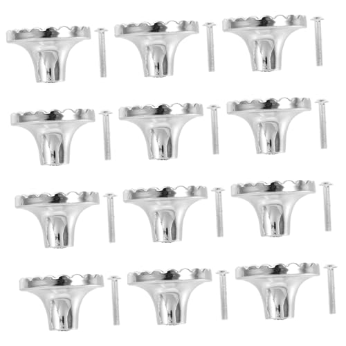 TOBBOMEY 12 Stück Teiliges Runde Möbelgriffe aus Kunststoff Moderne Schrank und Schubladengriffe Einfache Montage Passend für Kleiderschränke Küchenschränke und Kommoden von TOBBOMEY