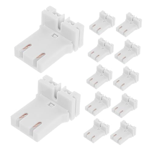 TOBBOMEY 12 Stück Teiliges U förmiges Leuchtstofflampenfassung Robust und Langlebig Steckbarer Lampenhalter für Deckenlampen und Pendelleuchten Vielseitig Einsetzbar Einfache Montage von TOBBOMEY
