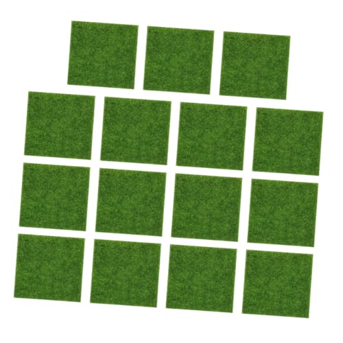 TOBBOMEY 15 Stück Künstliches Gras Teiliges für Miniaturgärten Landschaftsdeko und Bastelprojekte Realistisches Kunstmoos für Gartenornamente und Kreative Designs von TOBBOMEY