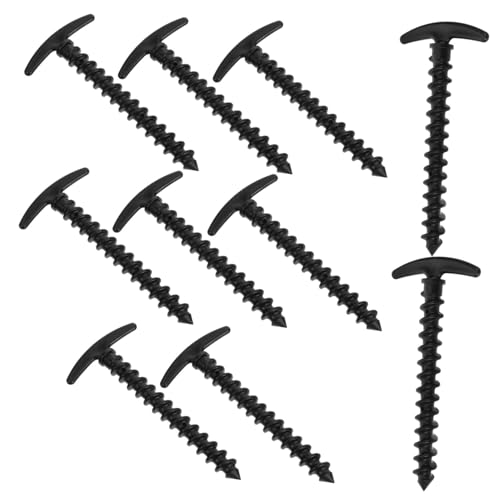 TOBBOMEY 15 Stück Teiliges Kunststoff Zeltheringe Windfeste Wiederverwendbare Camping Heringe mit Schraubgewinde Robuste Leichte Zeltbefestigung für Outdoor Zelte Canopies und Sandboden von TOBBOMEY