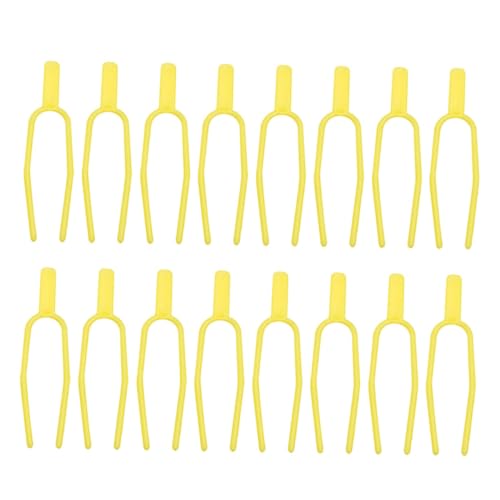 TOBBOMEY 150 Stück Pflanzensicherungsclips Gelb Feste Rankhilfe Klammern für Gemüse und Kletterpflanzen Pflanzenstützklammern zur Stabilisierung von Trieben und Setzlingen im Garten von TOBBOMEY