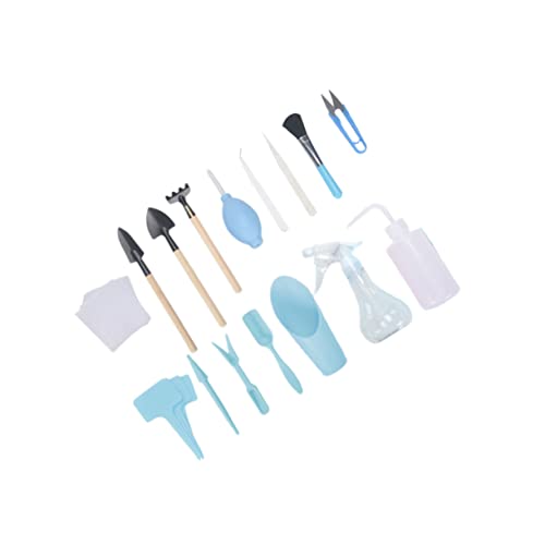 TOBBOMEY 16 Stück Teiliges Gartenwerkzeug Set für Sukkulenten Robustes Pflanzset mit Kultivator Schaufel Gartenschere und Sprühflasche Ergonomisch Tragbar für Umpflanzen Pflege Blau TOBBOMEY 16 Stück Teiliges Gartenwerkzeug Set für Sukkulenten Robustes Pflanzset mit Kultivator Schaufel Gartenschere und Sprühflasche Ergonomisch Tragbar für Umpflanzen Pflege Blau von TOBBOMEY