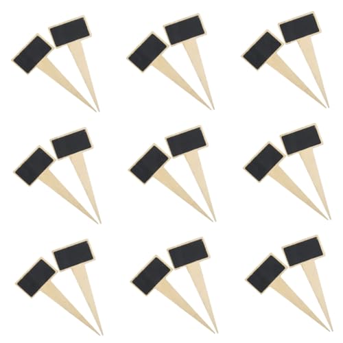 TOBBOMEY 18 Stück Teiliges Pflanzenschild mit Beschreibbaren Kreidetafeln Wiederverwendbare Gartenstecker für Pflanzen Blumenpreisschilder Dekorative DIY Labels für Topf und Beet von TOBBOMEY