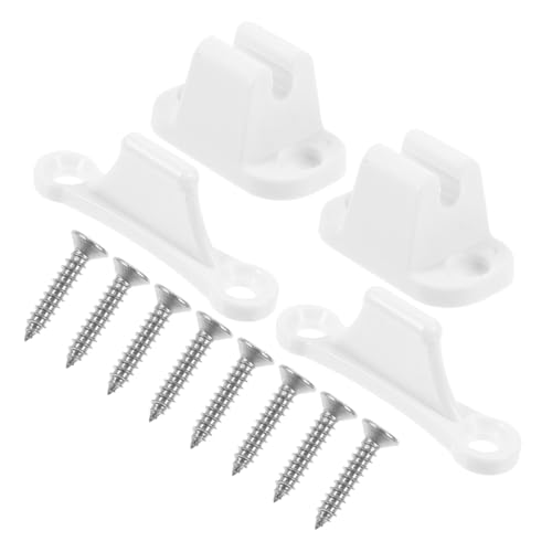 TOBBOMEY 2 Paare Wohnmobil Türfeststeller Türstopper Buckle Türhalter für Camper und Rv mit Einfachem Schnellem Einbau Modernes Weißes Design für Verbesserte Funktionalität und Stil von TOBBOMEY