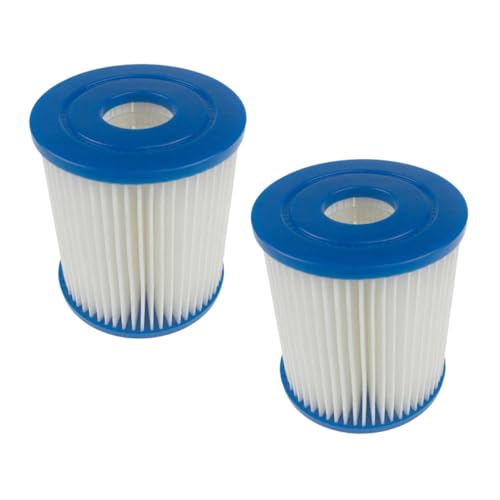 TOBBOMEY 2 STÜCK Ersatzfilter für Poolpumpe Spa Filterkartusche Kompatibel mit Bestway I Langlebiger Poolfilter für Klares und Sauberes Wasser Einfach zu Reinigen Wechseln von TOBBOMEY