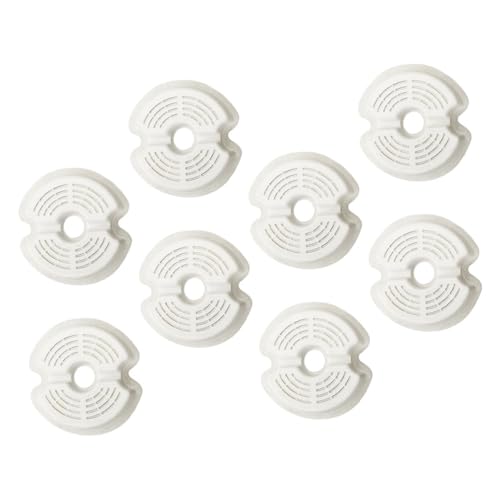 TOBBOMEY 2 Sätze Katzenbrunnen Filter Ersatz Aktivkohlefilter für Haustier Trinkbrunnen Runde Filterkartusche mit Abs gehäuse Effektive Wasserreinigung Entfernt Haare und Verunreinigungen von TOBBOMEY