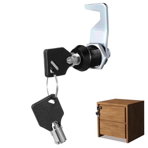 TOBBOMEY 2 Sätze Zylinderschloss Möbel Werkzeugkastenschloss mit Schlüssel für Wohnmobil Aktenschrank und Safe Langlebiges Cam Lock mit Einfachem Einbau und Sicherem Zugriff von TOBBOMEY