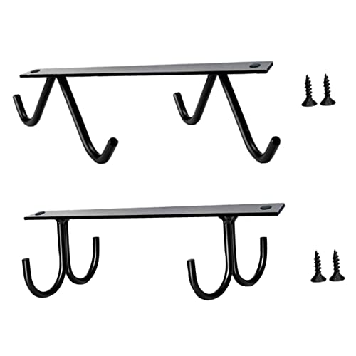 TOBBOMEY 2 Satz Küchen Mug Rack Dem Regal Teiliges aus Robustem Metall mit Haken für Kaffeetassen Praktischer und Dekorativer Becherhalter für Ordentliche Aufbewahrung der Küche oder Am von TOBBOMEY