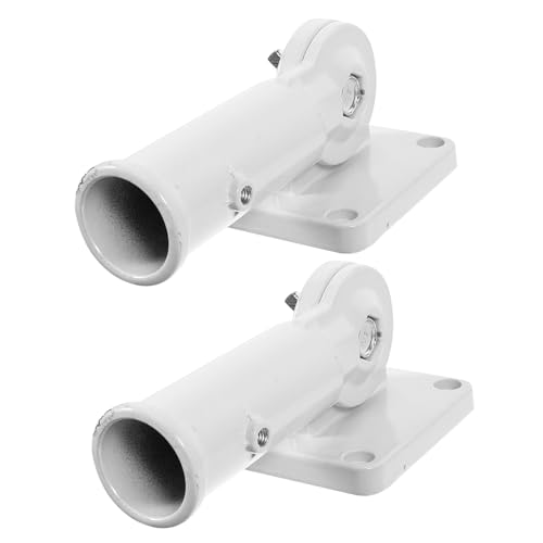 TOBBOMEY 2 Stück Aluminium Wandhalterung für Fahnenmast Wetterfeste Outdoor Flaggenhalterung Stabile Fahnenstangenbefestigung Einfache Anbringung Robustes für Langlebigen Einsatz von TOBBOMEY