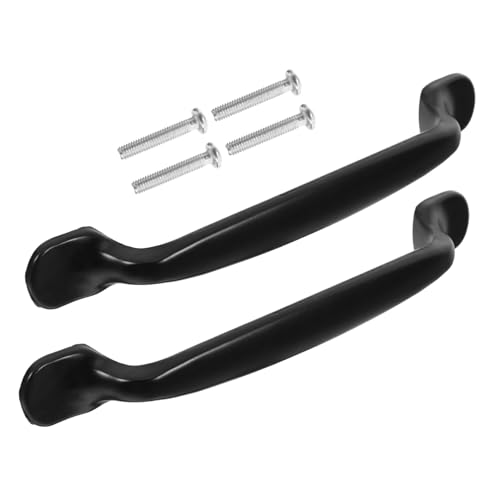 TOBBOMEY 2 Stück Aluminiumlegierung Möbelgriff Lochabstand Schubladengriff für Kommode Schrankgriff Modern Langlebig für Schlafzimmer Küche Badezimmer von TOBBOMEY
