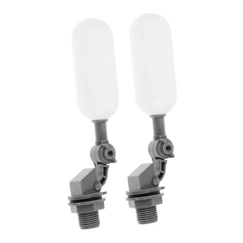 TOBBOMEY 2 Stück Automatisches Schwimmerventil Nylon Schwimmer Kugelventil Wasserstandskontrolle für Wassertanks Pools Aquarien Landwirtschaft von TOBBOMEY