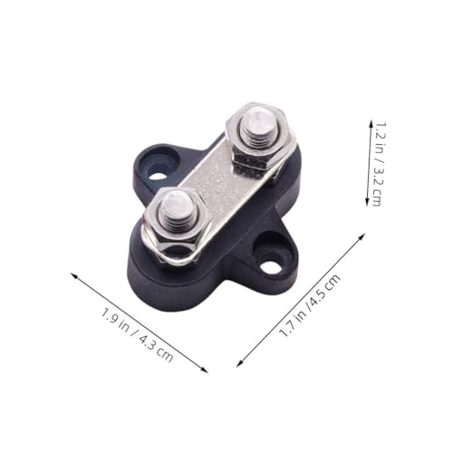 TOBBOMEY 2 Stück Doppelter Batterieklemmenblock mit Unterlegscheiben Hochleistungs verteiler für Auto und Boot Robuste Doppelanschluss terminalleiste Korrosionsbeständig Einfache Montage von TOBBOMEY