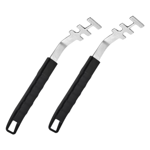 TOBBOMEY 2 Stück Edelstahl Grillrostheber Hitzebeständig und Multifunktional Sicherer Grillrost Greifer für Barbecue Outdoor Camping Geeignet für Backofen Toaster und Heißluftfritteuse TOBBOMEY 2 Stück Edelstahl Grillrostheber Hitzebeständig und Multifunktional Sicherer Grillrost Greifer für Barbecue Outdoor Camping Geeignet für Backofen Toaster und Heißluftfritteuse von TOBBOMEY