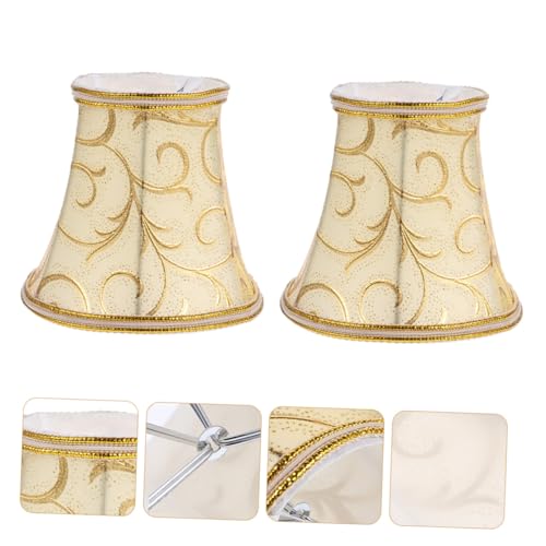 TOBBOMEY 2 Stück Europäischer Stoff Lampenschirm Tisch Wandleuchte Schutzschirm Dekorativ Diffuse Beleuchtung Warmes Licht Wohnzimmer Schlafzimmer TOBBOMEY 2 Stück Europäischer Stoff Lampenschirm Tisch Wandleuchte Schutzschirm Dekorativ Diffuse Beleuchtung Warmes Licht Wohnzimmer Schlafzimmer von TOBBOMEY