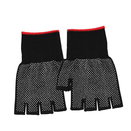 TOBBOMEY 2 Stück Fingerlose Arbeitshandschuhe aus Langlebigem Nylon mit Rutschfester Beschichtung Atmungsaktiv und Flexibel für Lagerarbeit Verpackung und Fahrten im Outdoor Einsatz von TOBBOMEY