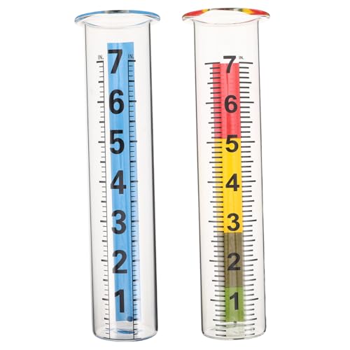 TOBBOMEY 2 Stück Glas-regenmesser aus Hochwertigem Borosilikatglas Wetterfest Kratzfest Transparent für Garten und Außenbereich Präzise Niederschlagsmessung Einfache Anbringung TOBBOMEY 2 Stück Glas-regenmesser aus Hochwertigem Borosilikatglas Wetterfest Kratzfest Transparent für Garten und Außenbereich Präzise Niederschlagsmessung Einfache Anbringung von TOBBOMEY