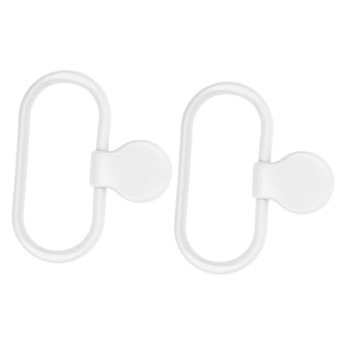 TOBBOMEY 2 Stück Handtuchring Selbstklebend Wandmontage Handtuchhalter für Bad und Küche Hochwertiger Tuchhalter Weiß Minimalistisches Design Installieren von TOBBOMEY