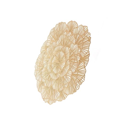 TOBBOMEY 2 Stück Hitzebeständiges Goldfarbenes Teiliges PVC Platzset mit Ausgefallenem Ginkgo Design Rutschfestes und Abwaschbares Tischset für Küchen und Esstischdekoration Zuhause TOBBOMEY 2 Stück Hitzebeständiges Goldfarbenes Teiliges PVC Platzset mit Ausgefallenem Ginkgo Design Rutschfestes und Abwaschbares Tischset für Küchen und Esstischdekoration Zuhause von TOBBOMEY