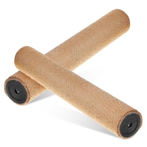 TOBBOMEY 2 Stück Jute Kratzstämme Katzen Kratzbaum Ersatzteile DIY Katzenkratzbaum Zubehör Robust Langlebig Einfache Installation von TOBBOMEY
