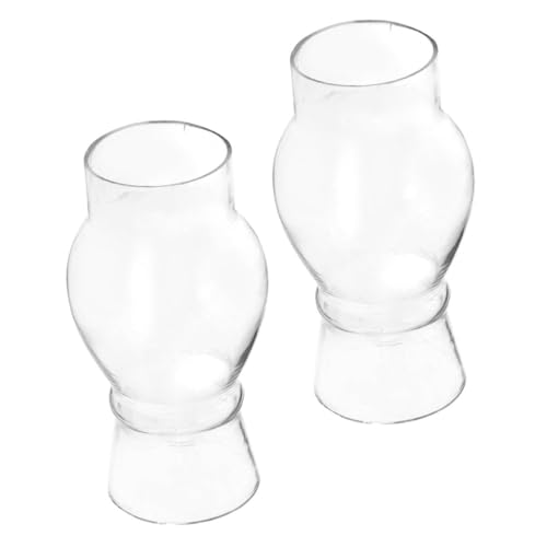 TOBBOMEY 2 Stück Klarglas Lampenschirm Ersatzglas für Öllampe Transparent Hitzebeständig Vielseitig für Petroleum Kerosinlampen Altmodisch Langlebig TOBBOMEY 2 Stück Klarglas Lampenschirm Ersatzglas für Öllampe Transparent Hitzebeständig Vielseitig für Petroleum Kerosinlampen Altmodisch Langlebig von TOBBOMEY