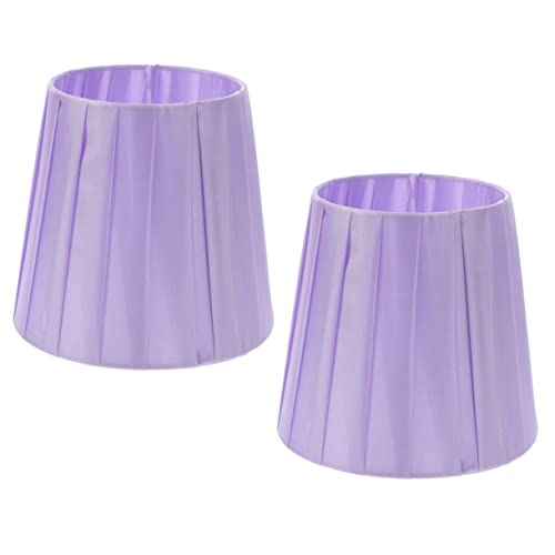 TOBBOMEY 2 Stück Kleine Trommel Lampenschirme aus Stoff und Eisen Dekorative Lampenabdeckungen für Fassungen Vintage Stil Indoor Lichtabdeckung für Deckenleuchte und Stehlampe von TOBBOMEY