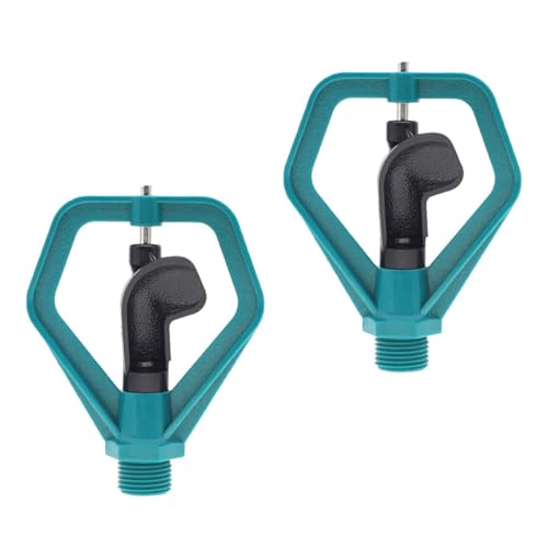 TOBBOMEY 2 Stück Langlebige Automatische Drehbare Rasensprenger Kunststoff Sprinkler für Gartenbewässerung Landwirtschaft Terrasse Gewächshaus von TOBBOMEY