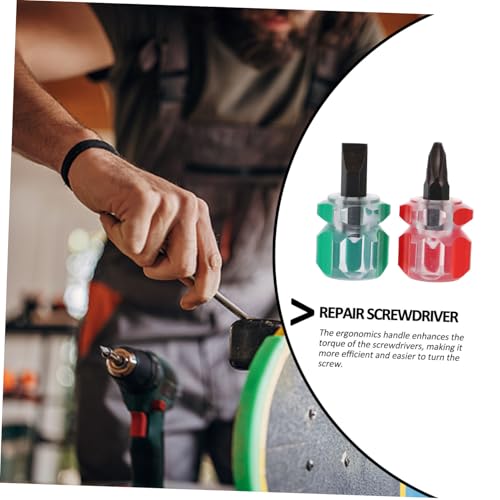 TOBBOMEY 2 Stück Magnetischer Mini Schraubendreher Kompakt Langlebig Ergonomisch mit Anti rutsch Griff Multifunktional für Präzise Reparaturen im Haushalt und Elektronikbereich von TOBBOMEY