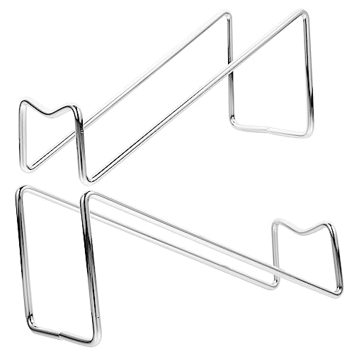 TOBBOMEY 2 Stück Metall Weinflaschenhalter Silber Stabiles Weinregal für Desktop Multifunktionaler Flaschenständer für Bar Küche Restaurant und Party Dekoration von TOBBOMEY