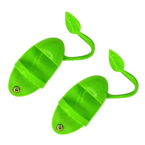 TOBBOMEY 2 Stück Parrot Stand Futterhalter Grün Strapazierfähige Vogelfutterstation für Papageien Käfig Zubehör Praktische Futterstation für Wildvögel und Haustiere von TOBBOMEY