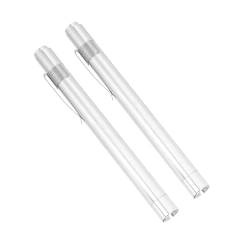 TOBBOMEY 2 Stück Professionelle Medizinische Penlights LED Diagnostik Stiftlampen mit Pupillenmessgerät für Ärzte und Krankenschwestern Robustes Aluminiumgehäuse Leicht mit Clip für von TOBBOMEY