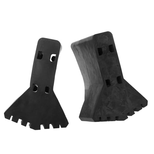 TOBBOMEY 2 Stück Rutschfeste Leiterfußschutzkappen Faltbare Leiter Gummifüße Verschleißfest und Stabil Schützen Leiterfuß und Boden Sicherer Stand für Haushalts Mehrzweckleitern von TOBBOMEY