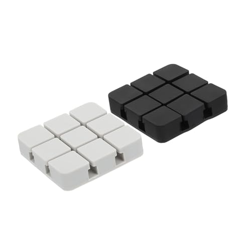TOBBOMEY 2 Stück Silikon Kabelhalter Selbstklebend Kabelmanagement Organizer für Ladekabel und Datenkabel Schreibtisch Kabelclips Kabelschutz Vielzwecke Kabelführung für Zuhause und Büro von TOBBOMEY