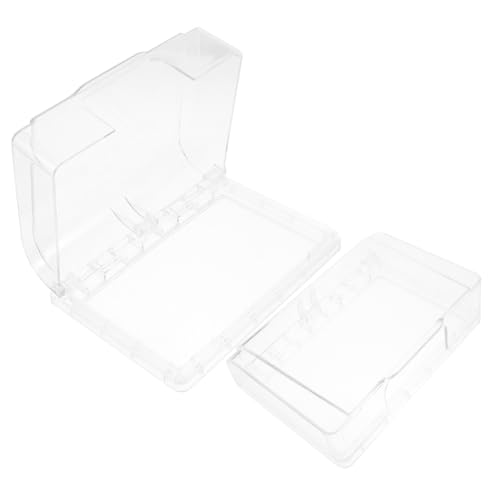 TOBBOMEY 2 Stück Steckdosen abdeckbox aus Robustem Abs Einfache Montage ohne Bohren Langlebiger Schutzkasten für Außensteckdosen Transparent und Geeignet für Haushalte und Bürobereiche von TOBBOMEY