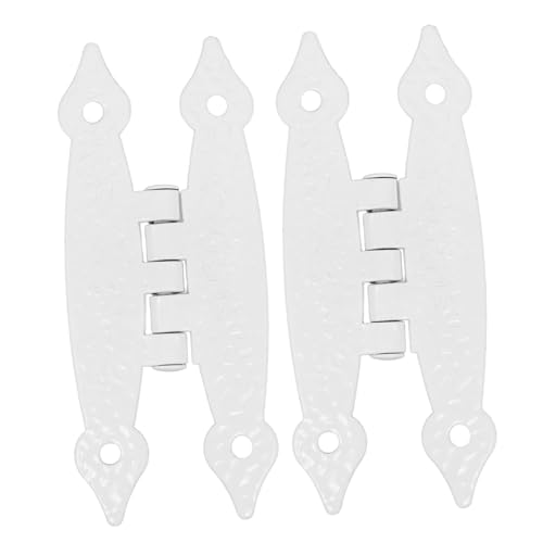 TOBBOMEY 2 Stück Teiliges Antikes Scharnierset aus Eisen Dekorative Möbelscharniere für Holzkisten Schränke und Werkzeugboxen Vintage Flush Mount Scharniere mit Polierter Oberfläche Weiße TOBBOMEY 2 Stück Teiliges Antikes Scharnierset aus Eisen Dekorative Möbelscharniere für Holzkisten Schränke und Werkzeugboxen Vintage Flush Mount Scharniere mit Polierter Oberfläche Weiße von TOBBOMEY