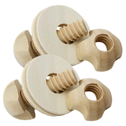 TOBBOMEY 2 Stück Teiliges Holzschrauben mit Tiefem Gewinde Abnehmbare und Verstellbare Schrauben für Vogelkäfige und Haustierspielzeug Robuste Handfreundliche Holzbefestigungsschrauben für von TOBBOMEY