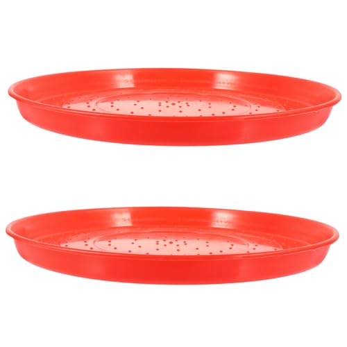 TOBBOMEY 2 Stück Teiliges Küken Futtertrog Rund mit Rutschfestem Boden Robustes Futtertablett zur Fütterung von Küken und Geflügel Langlebiger Futternapf Leicht zu Reinigen und Kippsicher von TOBBOMEY