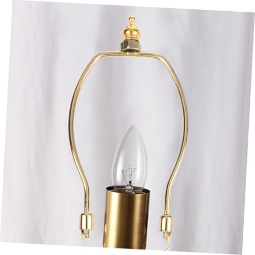 TOBBOMEY 2 Stück Teiliges Lampenschirm Halter aus Hochwertiger Metalllegierung Verchromt und Goldfarben Robustes Lampenharfen Gestell für Steh Tischlampen Einfache Montage Modernes Design von TOBBOMEY