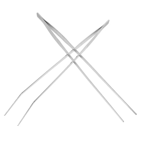 TOBBOMEY 2 Stück Teiliges Lange Futterpinzetten für Reptilien aus Robustem Metall Gerade und Gebogen Speziell für Terrarien und Aquarien Schonende Fütterung Pflanzenschäden Langlebig und von TOBBOMEY