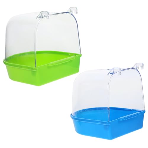TOBBOMEY 2 Stück Teiliges Papageien-badebecken Halbdurchsichtiges Abnehmbares Vogelbad Buntes Badewannen-Design für Kleine Vögel Wie Wellensittiche und Papageien Robust und TOBBOMEY 2 Stück Teiliges Papageien-badebecken Halbdurchsichtiges Abnehmbares Vogelbad Buntes Badewannen-Design für Kleine Vögel Wie Wellensittiche und Papageien Robust und von TOBBOMEY