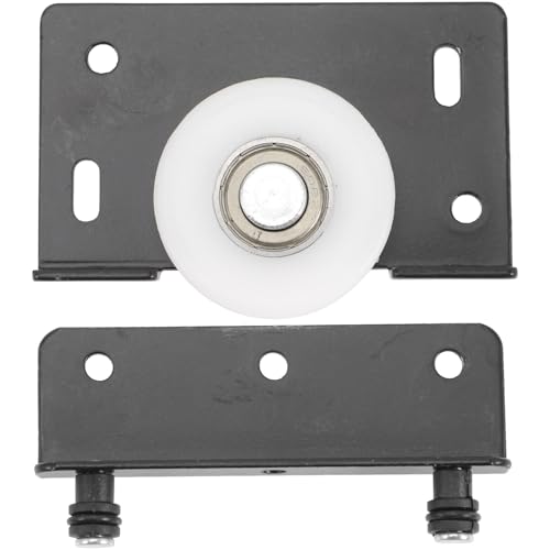 TOBBOMEY 2 Stück Teiliges Schiebetür Laufrollen aus Metall und Kunststoff Geräuscharme Schranktür Ersatzräder für Schiebetürschienen Geeignet für Kleiderschrank Fenster und Schrank von TOBBOMEY