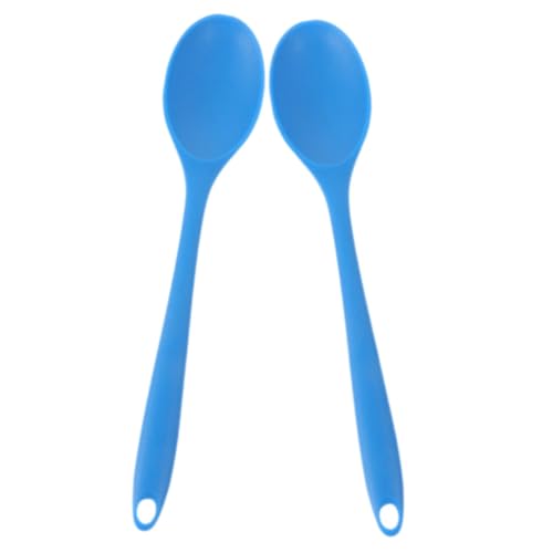 TOBBOMEY 2 Stück Teiliges Silikon Kochlöffel Hitzebeständig Bpa Frei Rutschfest mit Ergonomischem Griff Küchenutensil zum Rühren Servieren und Mischen für Antihaft Kochgeschirr Blau TOBBOMEY 2 Stück Teiliges Silikon Kochlöffel Hitzebeständig Bpa Frei Rutschfest mit Ergonomischem Griff Küchenutensil zum Rühren Servieren und Mischen für Antihaft Kochgeschirr Blau von TOBBOMEY